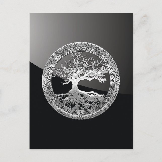 Carte Postale [01] Arbre celtique d'argent de la vie (Devant)