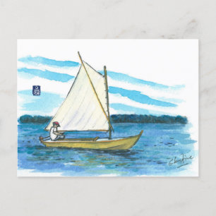 Carte Postale (048) Petit bateau mousseux