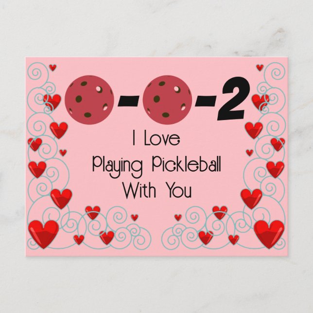 Carte Postale 0-0-2 J'Aime Jouer Au Pickleball Avec Vous Valenti (Devant)