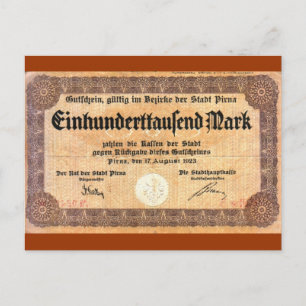 Carte Postale 100000 Mark