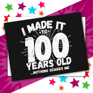 Carte Postale 100 Ans Vieux Mème Sarcasique Drôle 100e Anniversa