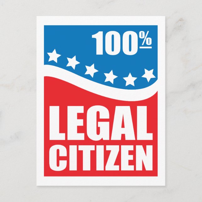 Carte Postale 100% citoyen légal (Devant)