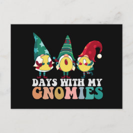 Carte Postale 100 jours avec mes Gnomies Drôle Enseignement Écol