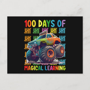 Carte Postale 100 Jours D'Apprentissage Magique Monster Truck Sc