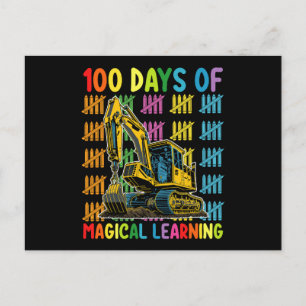Carte Postale 100 Jours De Magical Learning Excavator School