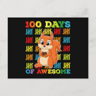 Carte Postale 100 Jours D'Écureuil Étonnant 100E Jour De L'École