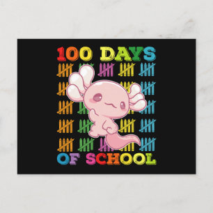 Carte Postale 100 Jours D'Enseignant Axolotl
