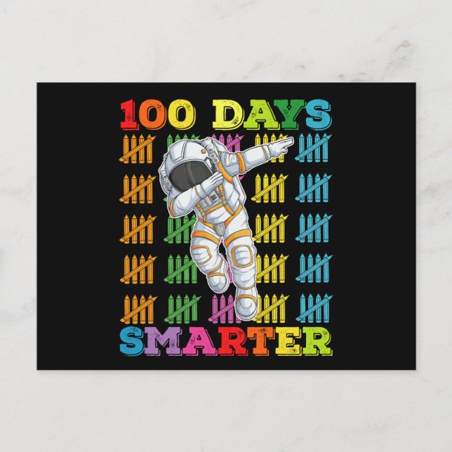 Carte Postale 100 Jours Smarter Astronaut 100e Jour De L'École (Devant)