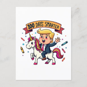 Carte Postale 100 jours Smarter School Trump Inaguration Day