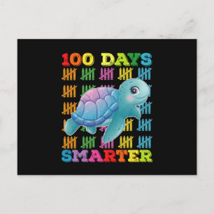 Carte Postale 100 Jours Tortue intelligente 100e Jour De L'École