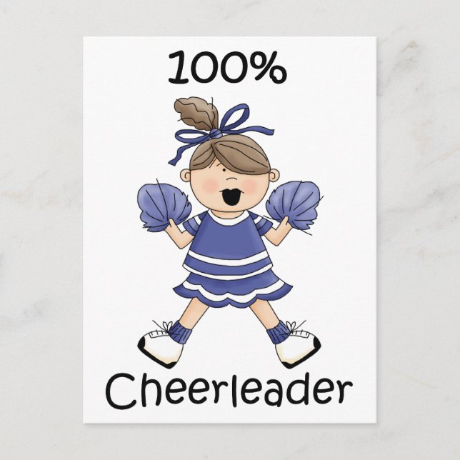 Carte Postale 100% Pom-pom girl - Brunet (Devant)