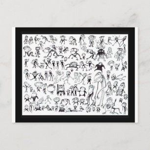 Carte Postale 100 singes moches (cartes postales)