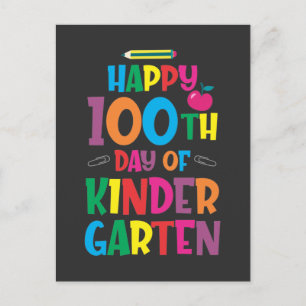 Carte Postale 100e Jour de maternelle Enfants Enseignants Enfant