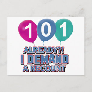 Carte Postale 101e année de conception d'anniversaire