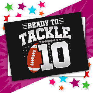 Carte Postale 10 ans Tackle Football Party 10e anniversaire