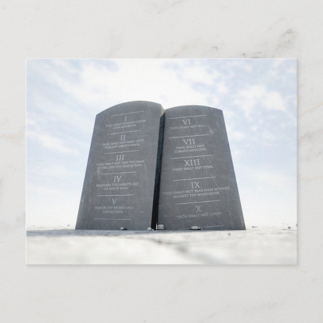 Carte Postale 10 commandements dans le désert (Devant)