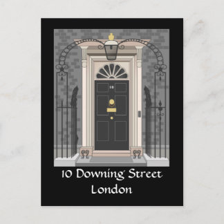 Carte Postale 10 Downing Street, Londres (dessin)