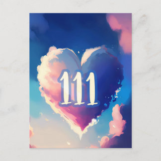 Carte Postale 111 Numéro d'ange : Une Tapisserie de sérénité cos