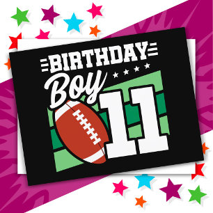 Carte Postale 11 Ans Football Party Thème 11ème anniversaire gar