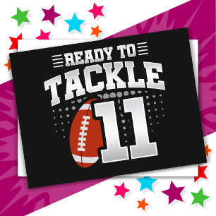 Carte Postale 11 ans Tackle Football Party 11e anniversaire