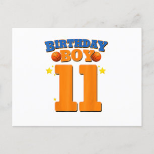 Carte Postale 11e Anniversaire Basketball cadeau pour Boys Party