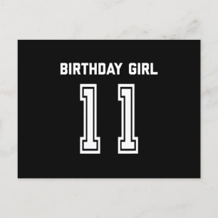Carte Postale 11e anniversaire maillot cadeau 11 ans fille