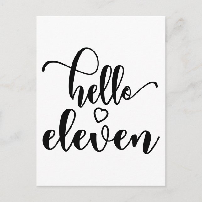 Carte Postale 11th Birthday Girls Hello Eleven Cute 11 Years Old (Devant)