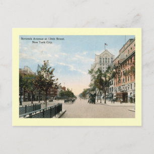 Carte Postale 126th St., Harlem, New York City Vintage