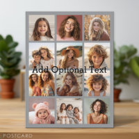 12 collage de photos Instagram fond gris pastel