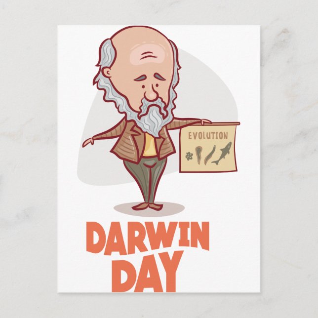 Carte Postale 12 février - Jour Darwin - Jour de l'appréciation (Devant)