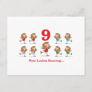 Carte Postale 12 jours neuf femmes dansent
