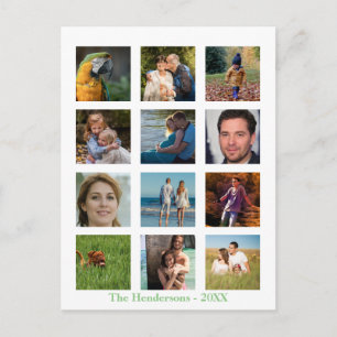 Carte Postale 12 Photos de Famille ✨  Collage Sur Mesure