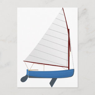Carte Postale 12 Pied Voile Dinghy