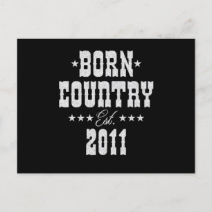 Carte Postale 12e anniversaire pour amateur de musique country w