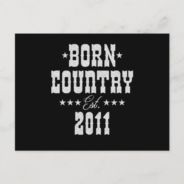 Carte Postale 12e anniversaire pour amateur de musique country w (Devant)