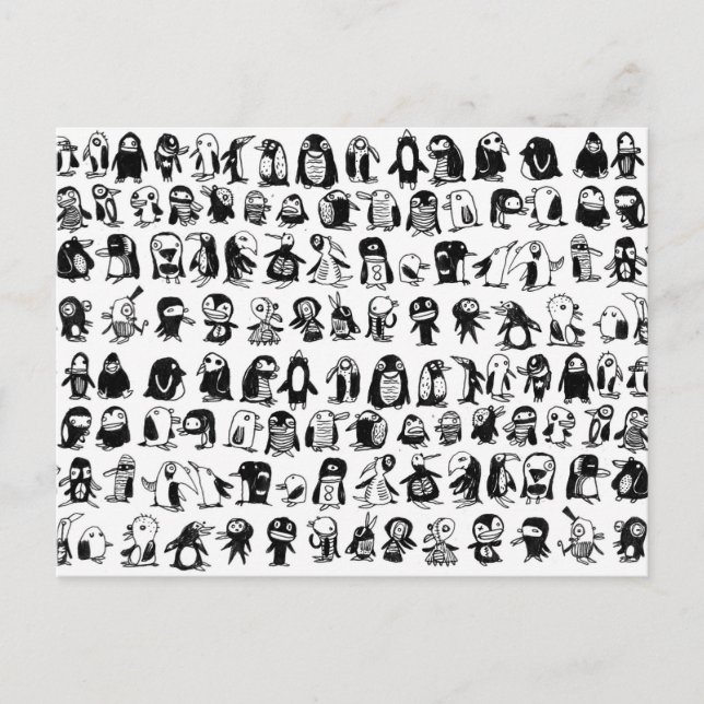 Carte Postale 132 pingouins (Devant)