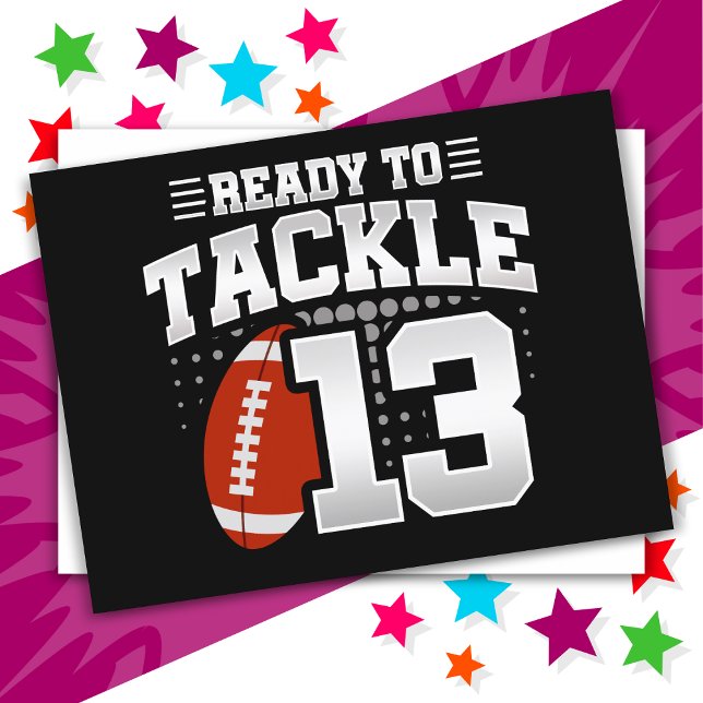 Carte Postale 13 ans Tackle Football Party 13e anniversaire (Créateur téléchargé)