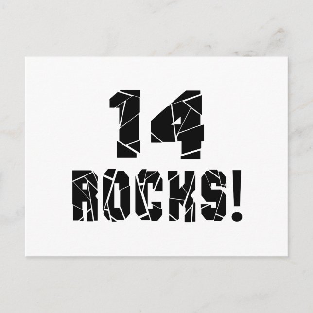 Carte Postale 14 Rocks Designs d'anniversaire (Devant)