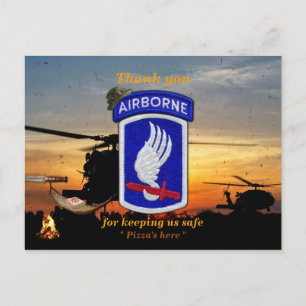 Carte Postale 173e parachutisme aérien de soldats
