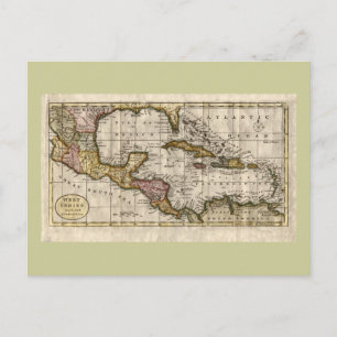 Carte Postale 1790 Map of The West Indies by Dilly and Robinson