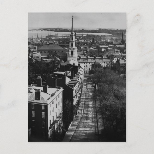 Carte Postale 1859 : Vue de Boston depuis la State House (Devant)