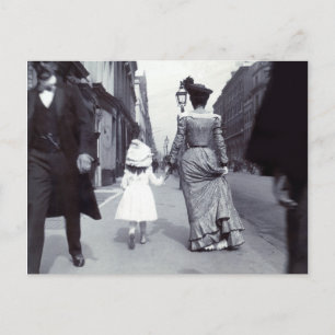 Carte Postale 1880 Mère + Fille à Boston