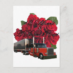 Carte Postale 18 Roues et une douzaine de Roses