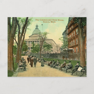 Carte Postale 1900 Common and State House Boston MA Poster