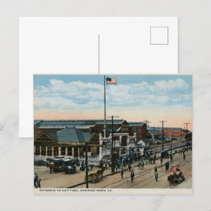 Carte Postale 1900 Navire Yard Newport News VA