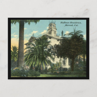 Carte Postale 1910-1915 Manoir Huffman à Merced CA