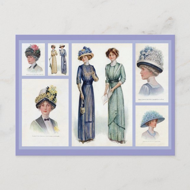 Carte postale 1912 Edwardian Fashion Collage (Devant)