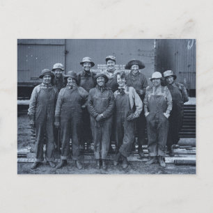 Carte Postale 1918 Women Labers Union Pacific Railroad
