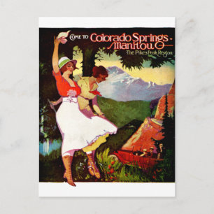 Carte Postale 1919 Pikes Peak Colorado Poster