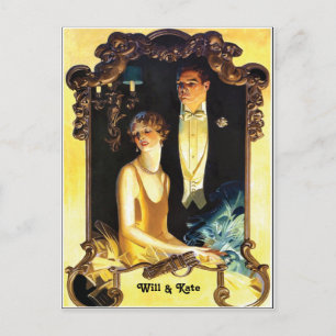 Carte Postale 1920 Art nouveau personnalisé